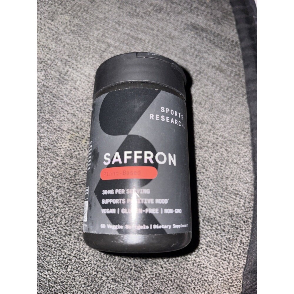 Pure Saffron Extract Supplement 30 mg - Mood & Stress Support 60 Veggie Softgels